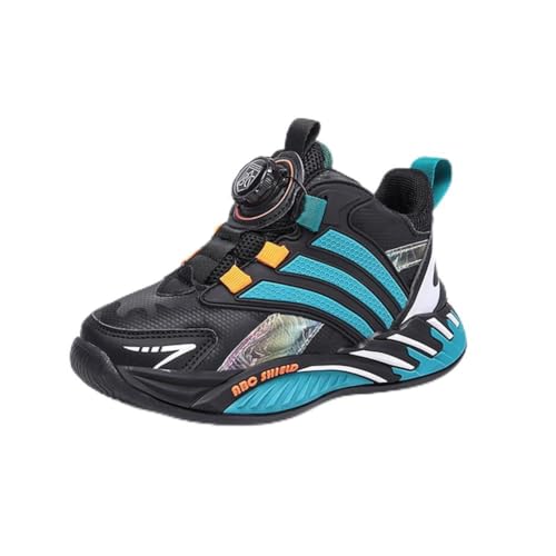 Kinderschuhe Wasserdichtes Leder Jungen Sportschuhe Mädchen Turnschuhe Laufschuhe Outdoor Walking Jogging Running Fitnesss Tennis rutschfest Hallenschuhe Blau EU 28 von Ouoruee