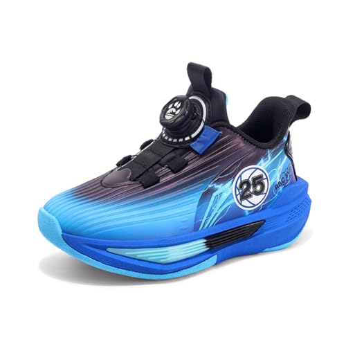 Kinderschuhe Wasserdichtes Leder Jungen Sportschuhe Mädchen Turnschuhe Laufschuhe Outdoor Walking Jogging Running Fitnesss Tennis rutschfest Hallenschuhe Blau EU 34 von Ouoruee