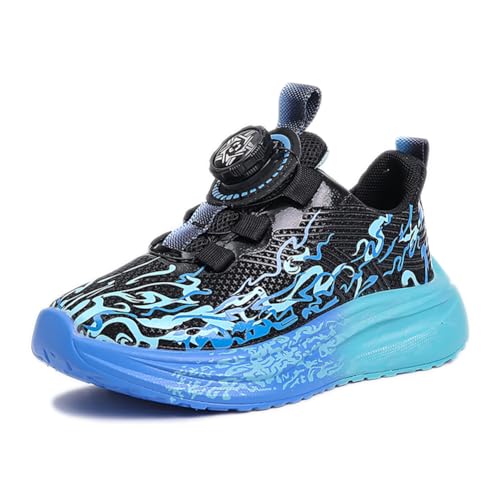 Kinderschuhe Wasserdichtes Leder Jungen Sportschuhe Mädchen Turnschuhe Laufschuhe Outdoor Walking Jogging Running Fitnesss Tennis rutschfest Hallenschuhe Blau EU 34 von Ouoruee