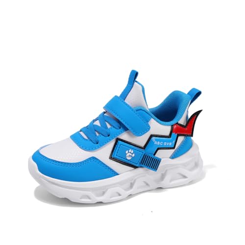 Kinderschuhe Wasserdichtes Leder Jungen Sportschuhe Mädchen Turnschuhe Laufschuhe Outdoor Walking Jogging Running Fitnesss Tennis rutschfest Hallenschuhe Blau EU 37 von Ouoruee
