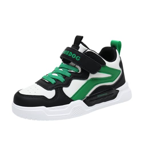 Kinderschuhe Wasserdichtes Leder Jungen Sportschuhe Mädchen Turnschuhe Laufschuhe Outdoor Walking Jogging Running Fitnesss Tennis rutschfest Hallenschuhe Dunkelgrün EU 33 von Ouoruee