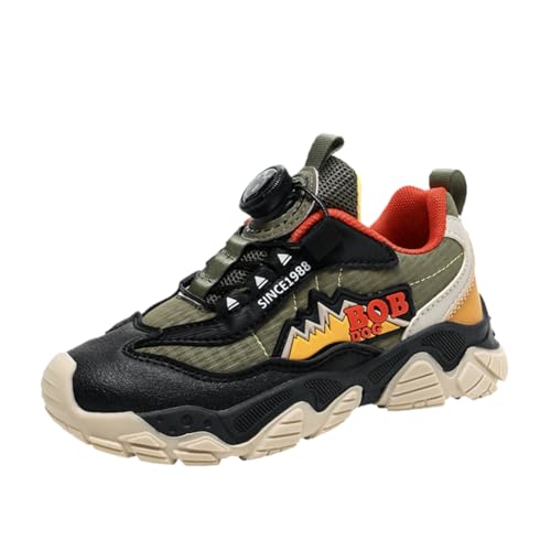 Kinderschuhe Wasserdichtes Leder Jungen Sportschuhe Mädchen Turnschuhe Laufschuhe Outdoor Walking Jogging Running Fitnesss Tennis rutschfest Hallenschuhe Grün EU 37 von Ouoruee