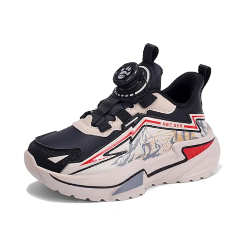 Kinderschuhe Wasserdichtes Leder Jungen Sportschuhe Mädchen Turnschuhe Laufschuhe Outdoor Walking Jogging Running Fitnesss Tennis rutschfest Hallenschuhe Khaki EU 33 von Ouoruee