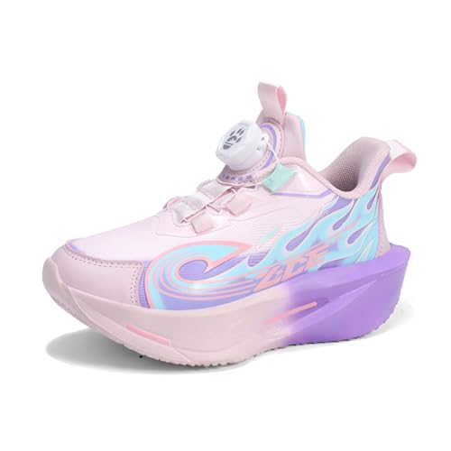 Kinderschuhe Wasserdichtes Leder Jungen Sportschuhe Mädchen Turnschuhe Laufschuhe Outdoor Walking Jogging Running Fitnesss Tennis rutschfest Hallenschuhe Rosa EU 30 von Ouoruee