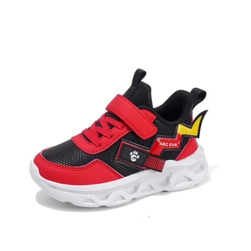 Kinderschuhe Wasserdichtes Leder Jungen Sportschuhe Mädchen Turnschuhe Laufschuhe Outdoor Walking Jogging Running Fitnesss Tennis rutschfest Hallenschuhe Rot EU 36 von Ouoruee