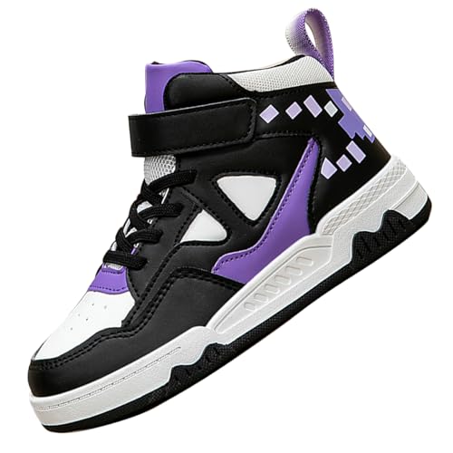 Kinderschuhe Wasserdichtes Leder Jungen Sportschuhe Mädchen Turnschuhe Laufschuhe Outdoor Walking Jogging Running Fitnesss Tennis rutschfest Hallenschuhe Schwarz EU 32 von Ouoruee