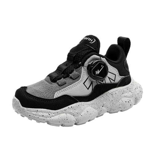 Kinderschuhe Wasserdichtes Leder Jungen Sportschuhe Mädchen Turnschuhe Laufschuhe Outdoor Walking Jogging Running Fitnesss Tennis rutschfest Hallenschuhe Schwarz-Grau EU 38 von Ouoruee