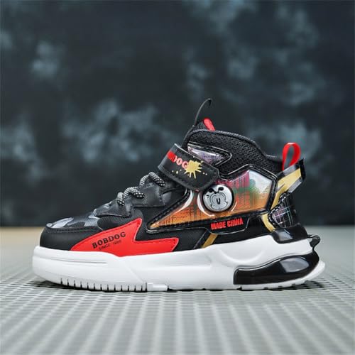 Kinderschuhe Wasserdichtes Leder Jungen Sportschuhe Mädchen Turnschuhe Laufschuhe Outdoor Walking Jogging Running Fitnesss Tennis rutschfest Hallenschuhe Schwarz-Rot EU 28 Kinderschuhe Wasserdichtes Leder Jungen Sportschuhe Mädchen Turnschuhe Laufschuhe Outdoor Walking Jogging Running Fitnesss Tennis rutschfest Hallenschuhe Schwarz-Rot EU 28 von Ouoruee