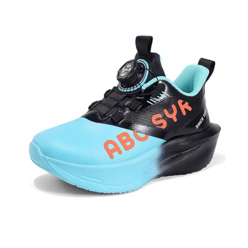 Kinderschuhe Wasserdichtes Leder Jungen Sportschuhe Mädchen Turnschuhe Laufschuhe Outdoor Walking Jogging Running Fitnesss Tennis rutschfest Hallenschuhe Schwarz und Blau EU 38 von Ouoruee