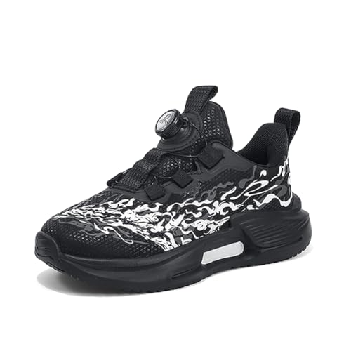 Kinderschuhe Wasserdichtes Leder Jungen Sportschuhe Mädchen Turnschuhe Laufschuhe Outdoor Walking Jogging Running Fitnesss Tennis rutschfest Hallenschuhe Schwarz und Weiß EU 28 von Ouoruee