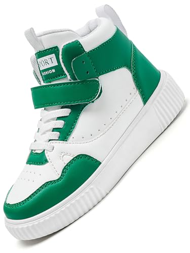 Kinderschuhe Wasserdichtes Leder Jungen Sportschuhe Mädchen Turnschuhe Laufschuhe Outdoor Walking Jogging Running Fitnesss Tennis rutschfest Hallenschuhe WeißGrün EU 36 von Ouoruee