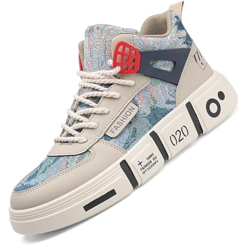 Ouoruee Herren Mode Turnschuhe Damen Leichte Wanderschuhe Laufen Atmungsaktiv lässige Sneakers Unisex Wasserdicht Winterschuhe rutschfest Trekking Warme Gefüttert Winterstiefel BBlau 43 EU von Ouoruee