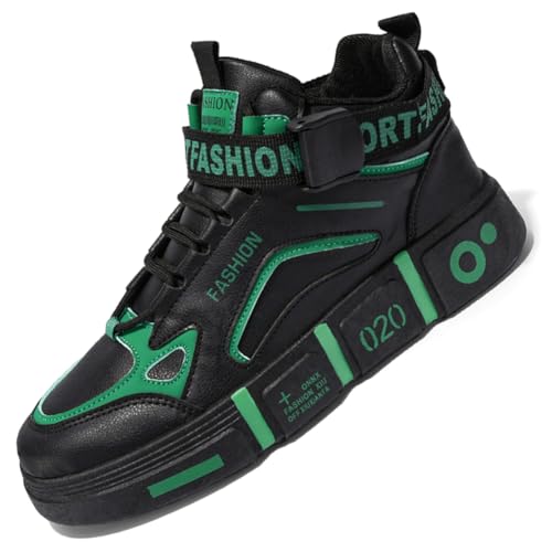 Ouoruee Herren Mode Turnschuhe Damen Leichte Wanderschuhe Laufen Atmungsaktiv lässige Sneakers Unisex Wasserdicht Winterschuhe rutschfest Trekking Warme Gefüttert Winterstiefel BGrün 42 EU von Ouoruee