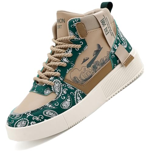 Ouoruee Herren Mode Turnschuhe Damen Leichte Wanderschuhe Laufen Atmungsaktiv lässige Sneakers Unisex Wasserdicht Winterschuhe rutschfest Trekking Warme Gefüttert Winterstiefel BGrün 43 EU von Ouoruee