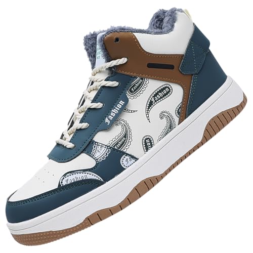 Ouoruee Herren Mode Turnschuhe Damen Leichte Wanderschuhe Laufen Atmungsaktiv lässige Sneakers Unisex Wasserdicht Winterschuhe rutschfest Trekking Warme Gefüttert Winterstiefel BGrün 46 EU von Ouoruee