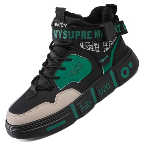 Ouoruee Herren Mode Turnschuhe Damen Leichte Wanderschuhe Laufen Atmungsaktiv lässige Sneakers Unisex Wasserdicht Winterschuhe rutschfest Trekking Warme Gefüttert Winterstiefel SGrün 41 EU von Ouoruee