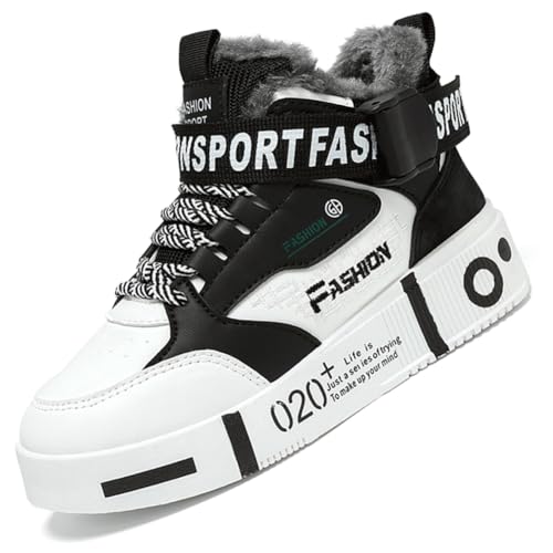 Ouoruee Herren Mode Turnschuhe Damen Leichte Wanderschuhe Laufen Atmungsaktiv lässige Sneakers Unisex Wasserdicht Winterschuhe rutschfest Trekking Warme Gefüttert Winterstiefel WSchwarz 38 EU von Ouoruee