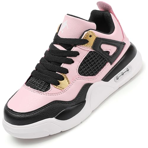 Ouoruee Retro Sneaker Junge Mädchen Schuhe Kinder Skateboardschuhe Laufschuhe Turnschuhe mit Luftpolster Walkingschuhe Basketballschuhe Sportschuhe 005Rosa 38 EU von Ouoruee