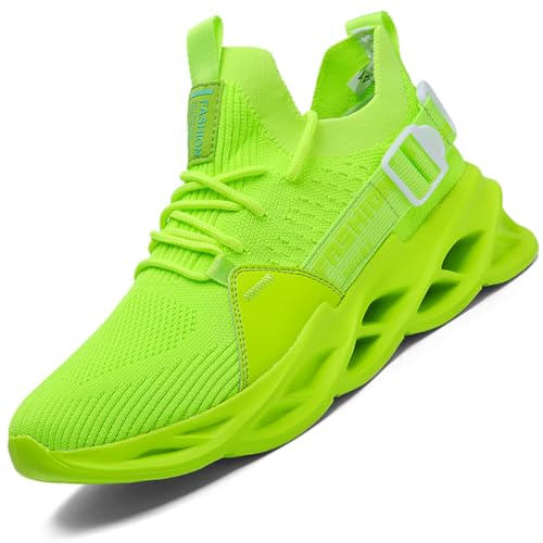 Ouoruee Sneaker Halloween Schädel Schuhe Sportschuhe Laufschuhe Turnschuhe Walkingschuhe Deman Herren rutschfest Atmungsakti Leichte Grün 38 EU von Ouoruee