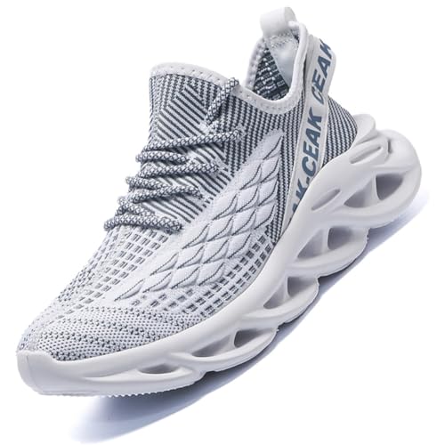 Ouoruee Sneaker Schuhe Sportschuhe Laufschuhe Turnschuhe Walkingschuhe Deman Herren rutschfest Atmungsakti Leichte Beige 42 EU von Ouoruee