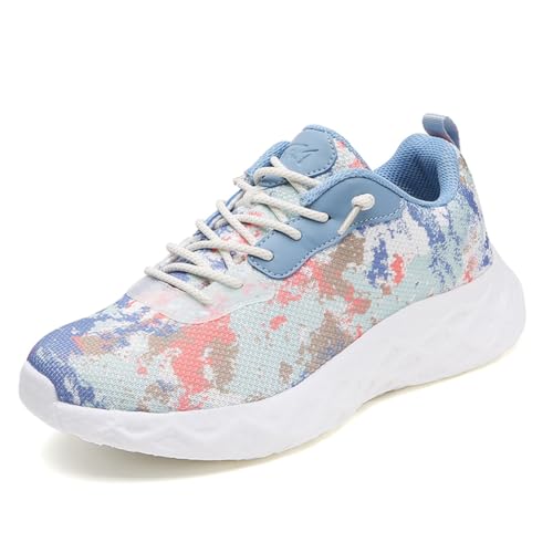 Sneaker Damen Turnschuhe Laufschuhe Sportschuhe Joggingschuhe Running Schuhe Walkingschuhe Outdoor Straßenlaufschuhe Atmungsaktiv Blau-Orange EU 40 von Ouoruee