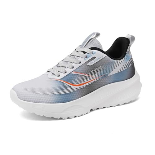 Sneaker Damen Turnschuhe Laufschuhe Sportschuhe Joggingschuhe Running Schuhe Walkingschuhe Outdoor Straßenlaufschuhe Atmungsaktiv Grau EU 41 von Ouoruee