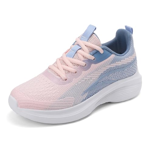 Sneaker Damen Turnschuhe Laufschuhe Sportschuhe Joggingschuhe Running Schuhe Walkingschuhe Outdoor Straßenlaufschuhe Atmungsaktiv Rosa EU 38 von Ouoruee