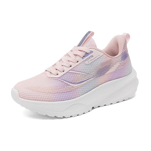 Sneaker Damen Turnschuhe Laufschuhe Sportschuhe Joggingschuhe Running Schuhe Walkingschuhe Outdoor Straßenlaufschuhe Atmungsaktiv Rosa EU 38 von Ouoruee
