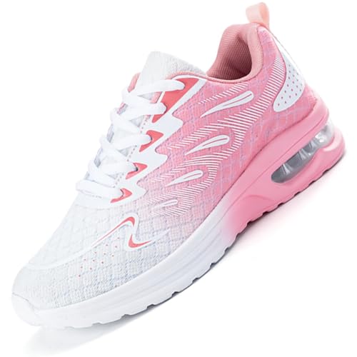Sneaker Damen Turnschuhe Laufschuhe Sportschuhe Joggingschuhe Running Schuhe Walkingschuhe Outdoor Straßenlaufschuhe Atmungsaktiv Rosa EU 41 von Ouoruee