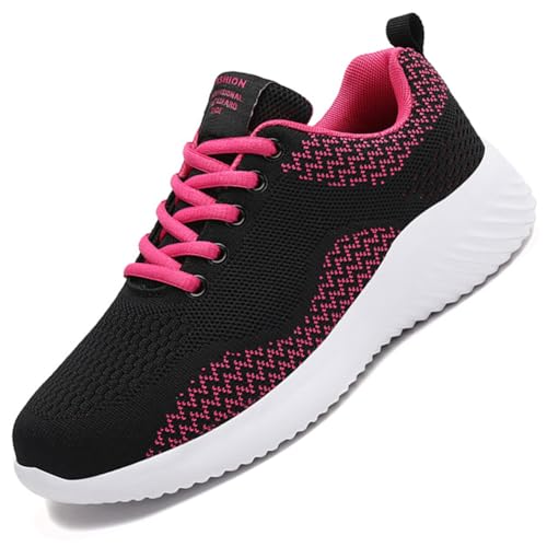 Sneaker Damen Turnschuhe Laufschuhe Sportschuhe Joggingschuhe Running Schuhe Walkingschuhe Outdoor Straßenlaufschuhe Atmungsaktiv SRosa 40 EU von Ouoruee