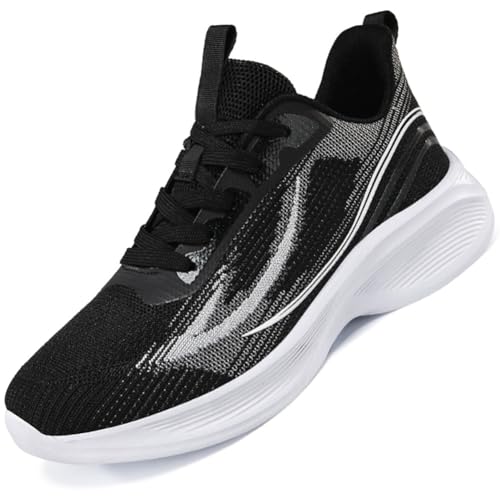 Sneaker Damen Turnschuhe Laufschuhe Sportschuhe Joggingschuhe Running Schuhe Walkingschuhe Outdoor Straßenlaufschuhe Atmungsaktiv Schwarz 40 EU von Ouoruee