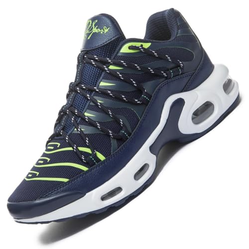 Sneaker Herren Damen Turnschuhe Laufschuhe Sportschuhe Joggingschuhe Running Schuhe Walkingschuhe Outdoor Straßenlaufschuhe Luftpolster Atmungsaktiv Blau EU 39 von Ouoruee