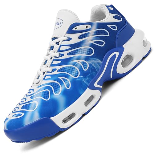 Sneaker Herren Damen Turnschuhe Laufschuhe Sportschuhe Joggingschuhe Running Schuhe Walkingschuhe Outdoor Straßenlaufschuhe Luftpolster Atmungsaktiv Blau EU 40 von Ouoruee