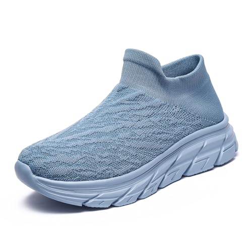 Sneaker Herren Damen Turnschuhe Laufschuhe Sportschuhe Joggingschuhe Running Schuhe Walkingschuhe Outdoor Straßenlaufschuhe Luftpolster Atmungsaktiv Blau EU 44 von Ouoruee