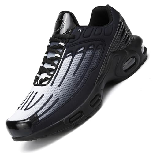 Sneaker Herren Damen Turnschuhe Laufschuhe Sportschuhe Joggingschuhe Running Schuhe Walkingschuhe Outdoor Straßenlaufschuhe Luftpolster Atmungsaktiv GSchwarz 39 EU von Ouoruee