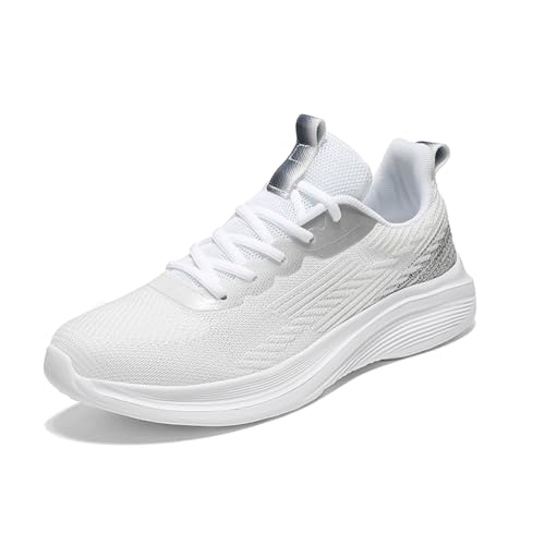 Sneaker Herren Damen Turnschuhe Laufschuhe Sportschuhe Joggingschuhe Running Schuhe Walkingschuhe Outdoor Straßenlaufschuhe Luftpolster Atmungsaktiv Grau EU 39 von Ouoruee