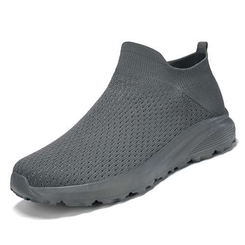 Sneaker Herren Damen Turnschuhe Laufschuhe Sportschuhe Joggingschuhe Running Schuhe Walkingschuhe Outdoor Straßenlaufschuhe Luftpolster Atmungsaktiv Grau EU 41 von Ouoruee