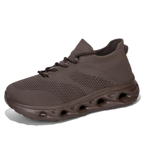 Sneaker Herren Damen Turnschuhe Laufschuhe Sportschuhe Joggingschuhe Running Schuhe Walkingschuhe Outdoor Straßenlaufschuhe Luftpolster Atmungsaktiv Kaffee EU 41 von Ouoruee
