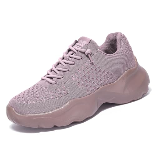Sneaker Herren Damen Turnschuhe Laufschuhe Sportschuhe Joggingschuhe Running Schuhe Walkingschuhe Outdoor Straßenlaufschuhe Luftpolster Atmungsaktiv Lila EU 40 von Ouoruee