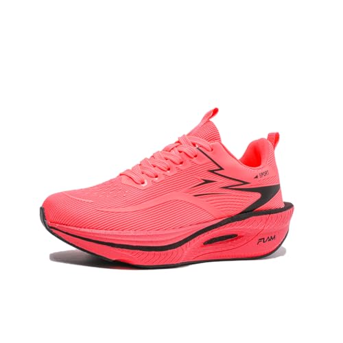 Sneaker Herren Damen Turnschuhe Laufschuhe Sportschuhe Joggingschuhe Running Schuhe Walkingschuhe Outdoor Straßenlaufschuhe Luftpolster Atmungsaktiv Orange-Rot EU 42 von Ouoruee