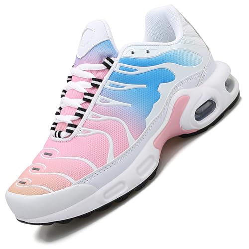 Sneaker Herren Damen Turnschuhe Laufschuhe Sportschuhe Joggingschuhe Running Schuhe Walkingschuhe Outdoor Straßenlaufschuhe Luftpolster Atmungsaktiv RLila 42 EU von Ouoruee