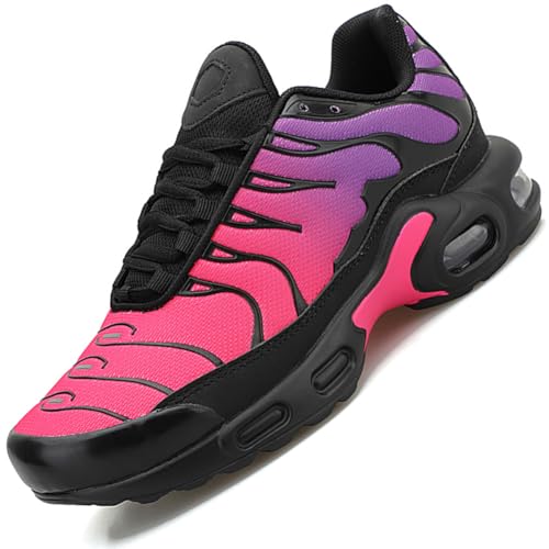 Sneaker Herren Damen Turnschuhe Laufschuhe Sportschuhe Joggingschuhe Running Schuhe Walkingschuhe Outdoor Straßenlaufschuhe Luftpolster Atmungsaktiv Rosa 41 EU von Ouoruee