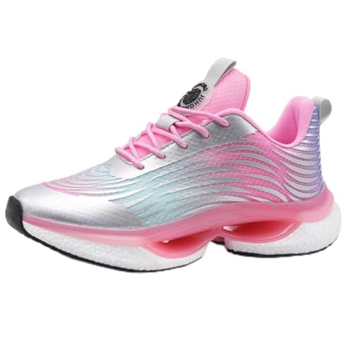 Sneaker Herren Damen Turnschuhe Laufschuhe Sportschuhe Joggingschuhe Running Schuhe Walkingschuhe Outdoor Straßenlaufschuhe Luftpolster Atmungsaktiv Rosa EU 37 von Ouoruee