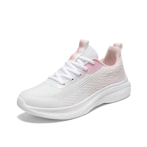 Sneaker Herren Damen Turnschuhe Laufschuhe Sportschuhe Joggingschuhe Running Schuhe Walkingschuhe Outdoor Straßenlaufschuhe Luftpolster Atmungsaktiv Rosa EU 39 von Ouoruee
