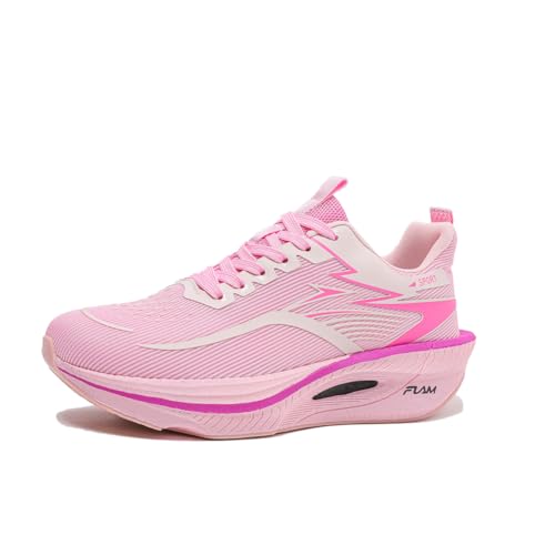 Sneaker Herren Damen Turnschuhe Laufschuhe Sportschuhe Joggingschuhe Running Schuhe Walkingschuhe Outdoor Straßenlaufschuhe Luftpolster Atmungsaktiv Rosa EU 40 von Ouoruee