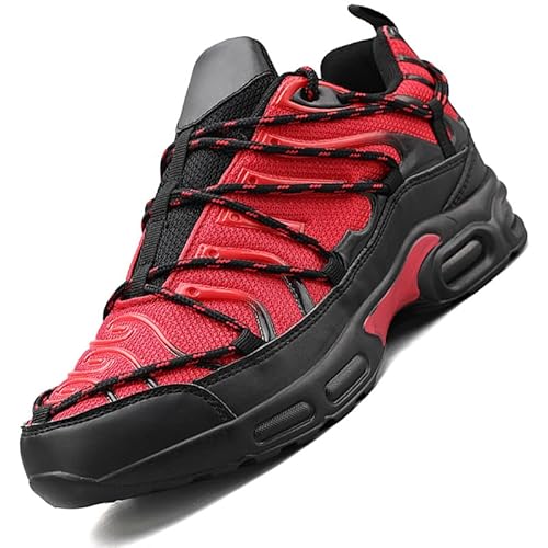 Sneaker Herren Damen Turnschuhe Laufschuhe Sportschuhe Joggingschuhe Running Schuhe Walkingschuhe Outdoor Straßenlaufschuhe Luftpolster Atmungsaktiv Rot EU 39 von Ouoruee