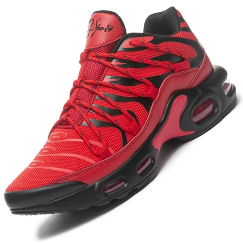 Sneaker Herren Damen Turnschuhe Laufschuhe Sportschuhe Joggingschuhe Running Schuhe Walkingschuhe Outdoor Straßenlaufschuhe Luftpolster Atmungsaktiv Rot EU 41 von Ouoruee
