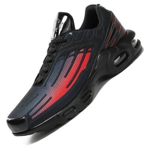 Sneaker Herren Damen Turnschuhe Laufschuhe Sportschuhe Joggingschuhe Running Schuhe Walkingschuhe Outdoor Straßenlaufschuhe Luftpolster Atmungsaktiv SRot 41 EU von Ouoruee
