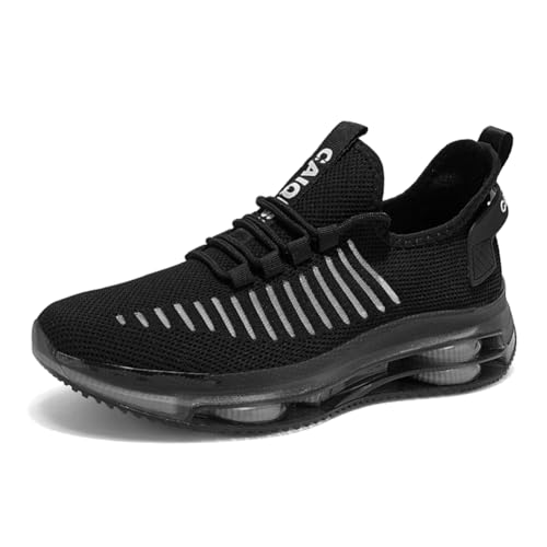 Sneaker Herren Damen Turnschuhe Laufschuhe Sportschuhe Joggingschuhe Running Schuhe Walkingschuhe Outdoor Straßenlaufschuhe Luftpolster Atmungsaktiv Schwarz EU 37 von Ouoruee