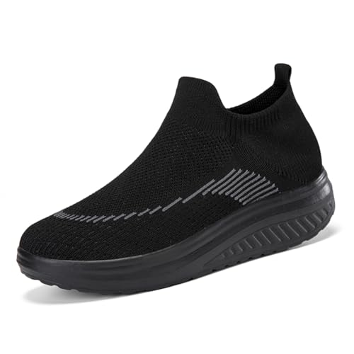 Sneaker Herren Damen Turnschuhe Laufschuhe Sportschuhe Joggingschuhe Running Schuhe Walkingschuhe Outdoor Straßenlaufschuhe Luftpolster Atmungsaktiv Schwarz EU 37 von Ouoruee